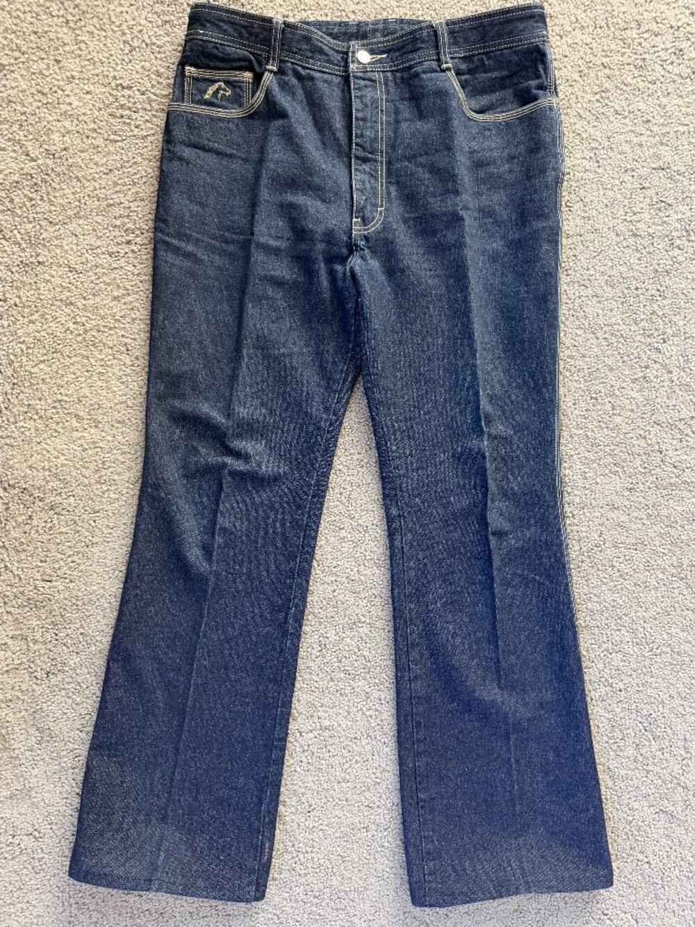 VTG 70s 80s Jordache High Rise Flare Bootcut Jeans Dark Wash Made in HK Sz 38